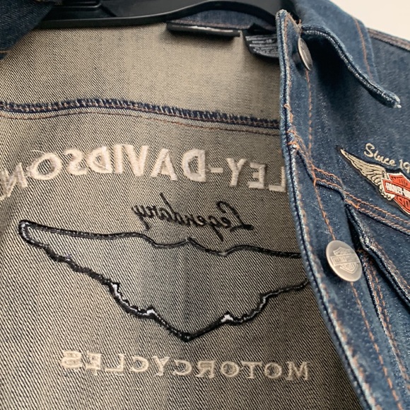 Authentic Harley Davidson jean jacket - Picture 6 of 9